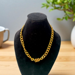 A stylish 20-inch artificial gold chain with 1 gram gold plating, designed for men and boys