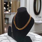 A stylish 20-inch artificial gold chain with 1 gram gold plating, designed for men and boys