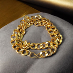 A stylish 20-inch artificial gold chain with 1 gram gold plating, designed for men and boys
