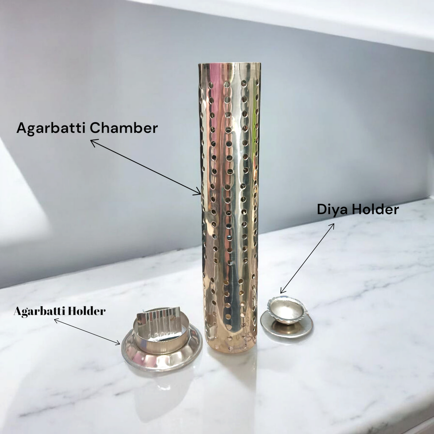 Agarbatti Stand with Ash Catcher - Incense Stick Holder with Free Pack of 10 Agarbatti - Malawala