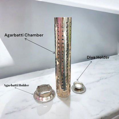 Agarbatti Stand with Ash Catcher - Incense Stick Holder with Free Pack of 10 Agarbatti - Malawala