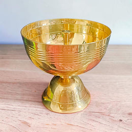 Akhand Jyot Brass Diya 520GM for continuous flame puja, temple worship, aarti rituals and spiritual home decor
