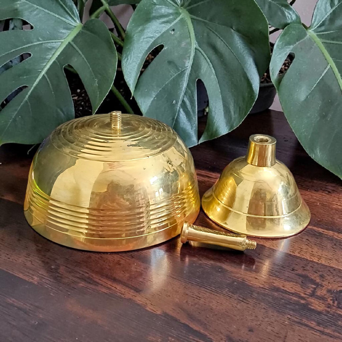 Akhand Jyot Brass Diya 520GM for continuous flame puja, temple worship, aarti rituals and spiritual home decor