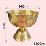 Akhand Jyot Brass Diya 520GM for continuous flame puja, temple worship, aarti rituals and spiritual home decor