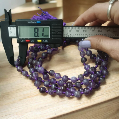 Amethyst Mala 108+1 Beads 8MM Lab Certified | Malawala