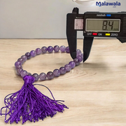 Amethyst Mala 8MM - Natural Amethyst for Intuition & Inner Peace with Lab Certificate - Malawala