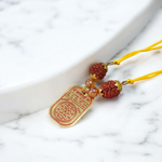 Baglamukhi Kawach Pendant in Yellow Thread - Divine Baglamukhi Pendant for Protection & Victory over Enemies - Malawala