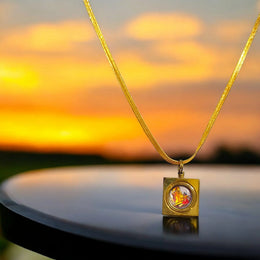 Baglamukhi Locket with Gold Chain - Divine Baglamukhi Pendant for Protection & Victory over Enemies - Malawala