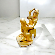Baglamukhi Mata Statue Brass 12cm | Divine Brass Idol | Malawala