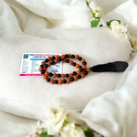 Black Agate & Rudraksha Mala 54 Beads | 8mm | Lab Certified
