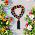 Black Agate & Rudraksha Mala 54 Beads | 8mm | Lab Certified