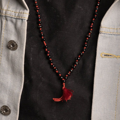 Black Gunja Mala - Natural Kali Gunja / Ratti Mala with Lab Certificate - Malawala