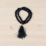 Black Hakik Agate Mala with 54+1 lab-certified 6mm beads for Japa, meditation, and spiritual protection – handcrafted in India