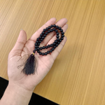 Black Hakik Agate Mala with 54+1 lab-certified 6mm beads for Japa, meditation, and spiritual protection – handcrafted in India