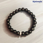 Black Hakik Bracelet - Natural Black Agate for Protection & Grounding with Lab Certificate - Malawala