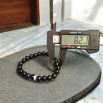 Black Hakik Bracelet - Natural Black Agate for Protection & Grounding with Lab Certificate - Malawala