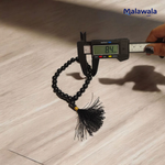 Black Hakik Mala 8MM - Natural Black Agate for Protection & Grounding with Lab Certificate - Malawala