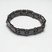 Black Magnetic Therapy Bracelet with sleek finish and modern link design, lab certified for weight loss and BP control benefits
