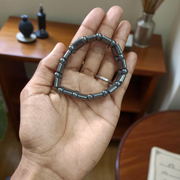 Black Magnetic Therapy Bracelet with sleek finish and modern link design, lab certified for weight loss and BP control benefits