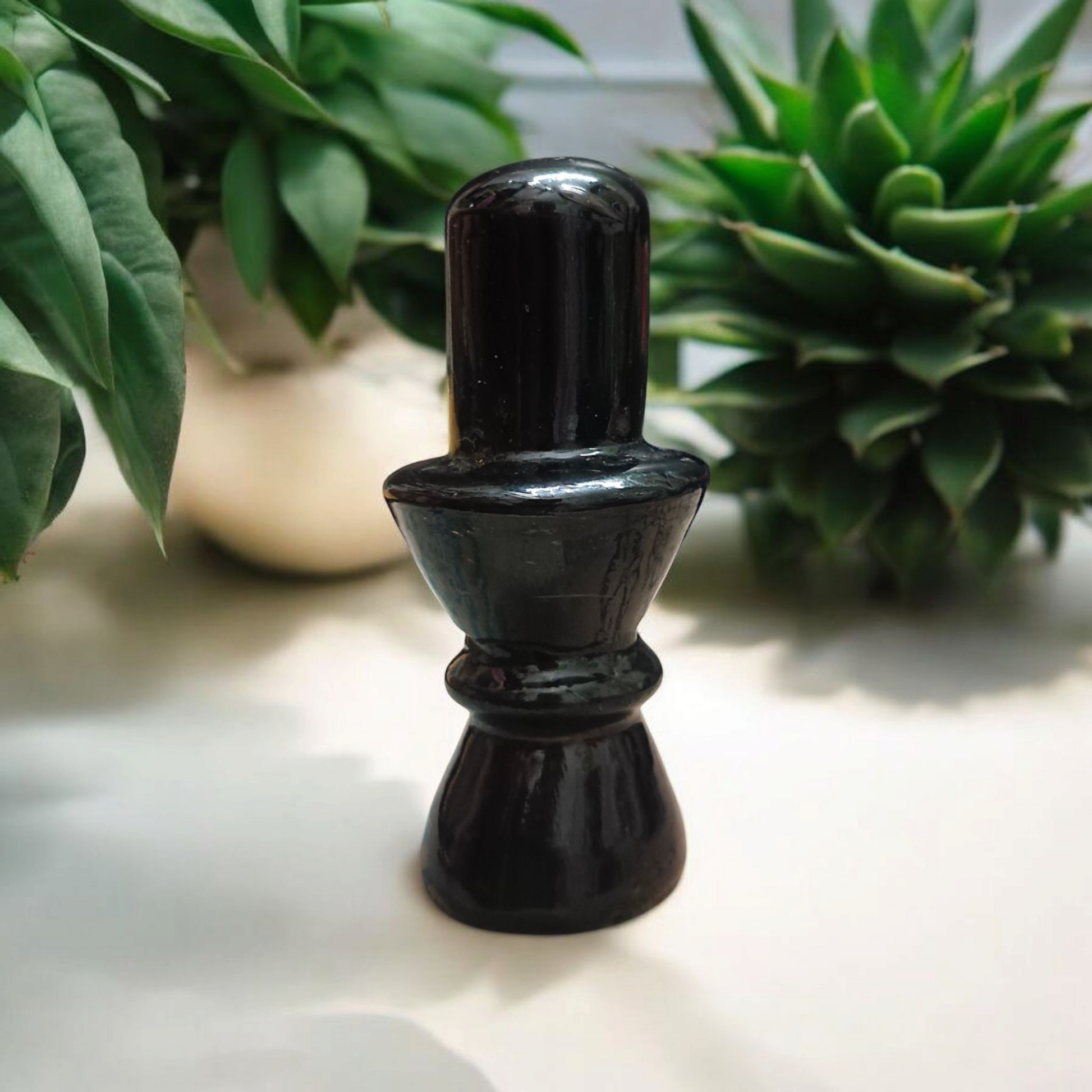 Black Marble Stone Shivling For Pooja | By Malawala