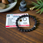 Black Rudraksha Bracelet - 5 Mukhi Black Rudraksha Bracelet Lab Certified | 7mm Beads | MALAWALA