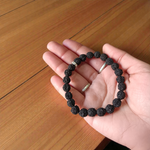 Black Rudraksha Bracelet - 5 Mukhi Black Rudraksha Bracelet Lab Certified | 7mm Beads | MALAWALA