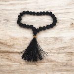Black Rudraksha Mala 8MM - Natural 5 Mukhi Rudraksha for Spiritual Growth & Protection with Lab Certificate - Malawala