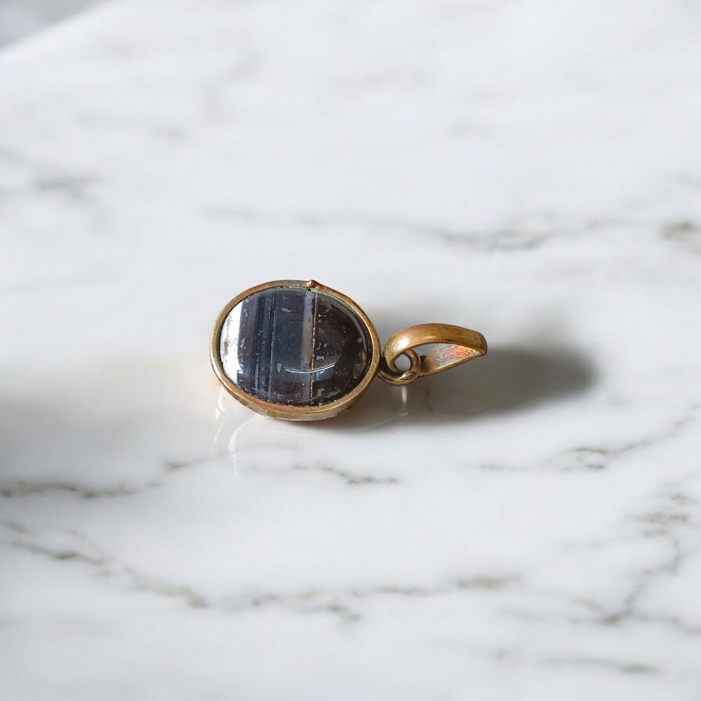 Black Sulemani Hakik Pendant - Natural Black Agate for Protection & Grounding with Lab Certificate - Malawala