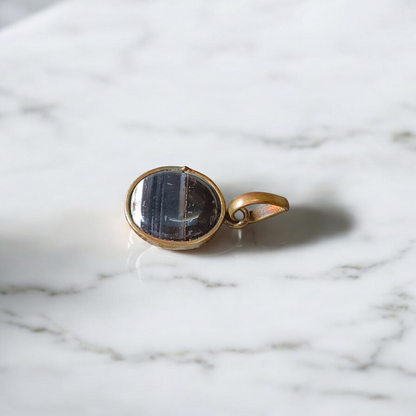 Black Sulemani Hakik Pendant - Natural Black Agate for Protection & Grounding with Lab Certificate - Malawala