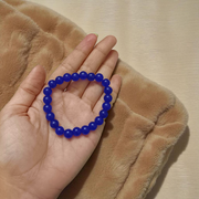 Blue Hakik Bracelet - Natural Blue Agate for Calmness & Communication with Lab Certificate - Malawala