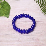 Blue Hakik Bracelet - Natural Blue Agate for Calmness & Communication with Lab Certificate - Malawala