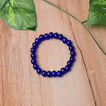 Blue Hakik Bracelet - Natural Blue Agate for Calmness & Communication with Lab Certificate - Malawala