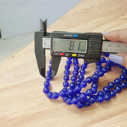 Blue Hakik Mala 8MM - Natural Blue Agate for Calmness & Communication with Lab Certificate - Malawala
