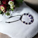 Blue & White Crystal Bracelet – 8mm Beads for Energy Healing, Clarity, and Balance by MalaWala