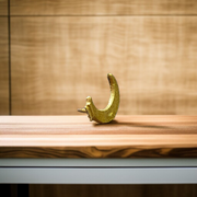 Brass Chand Tilak stamp with designed for precise moon-shaped tilak application during Hindu rituals and daily prayers