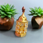 Brass Crystal Akhand Jyot | Crystal Pillar Jyot | Deepak Oil Lamp for Pooja Temple Tealight Holder & Lalten | Malawala