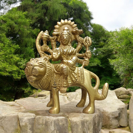 Brass Durga Mata Murti | Sherawali Mata Brass Statue | Malawala