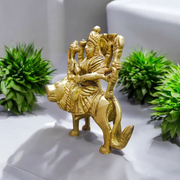 Brass Durga Mata Murti | Sherawali Mata Brass Statue | Mata Rani on Lion | Malawala