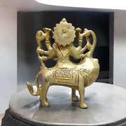 Brass Durga Mata Murti | Sherawali Mata Brass Statue | Mata Rani on Lion | Malawala