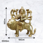 Brass Durga Mata Murti | Sherawali Mata Brass Statue | Mata Rani on Lion | Malawala