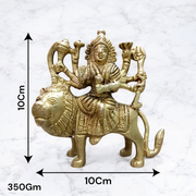 Brass Durga Mata Murti | Sherawali Mata Brass Statue | Mata Rani on Lion | Malawala