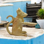 Brass Ganesha Mooshak Diya Idol – 3 Inches Tall | Decorative Oil Lamp Murti for Home and Temple | Malawala