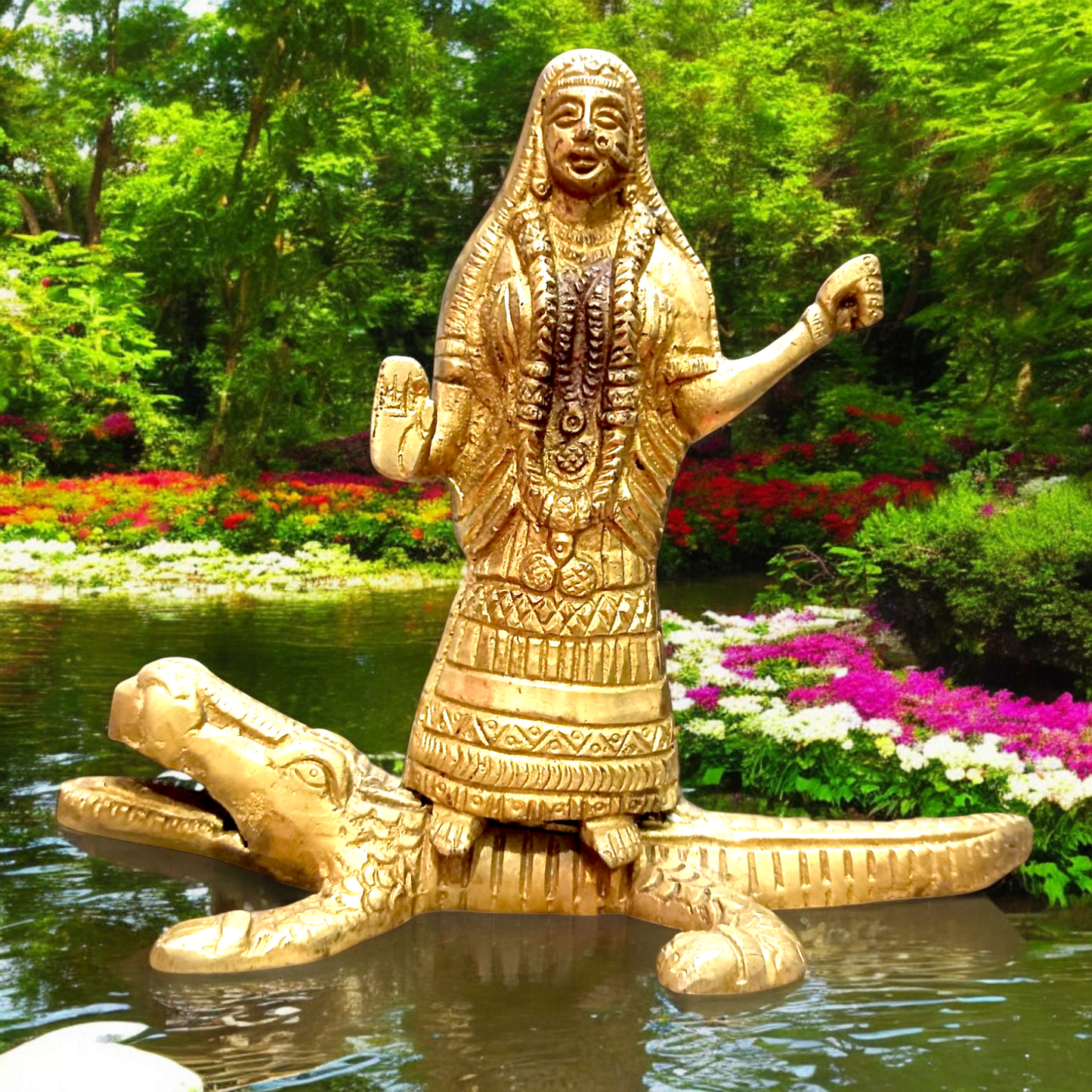 Brass Ganga Mata Murti | Ganga Ji Statue | Malawala 