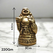Brass Laughing Buddha | Standing Idol For Good Luck | Malawala