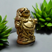 Brass Laughing Buddha | Standing Idol For Good Luck | Malawala