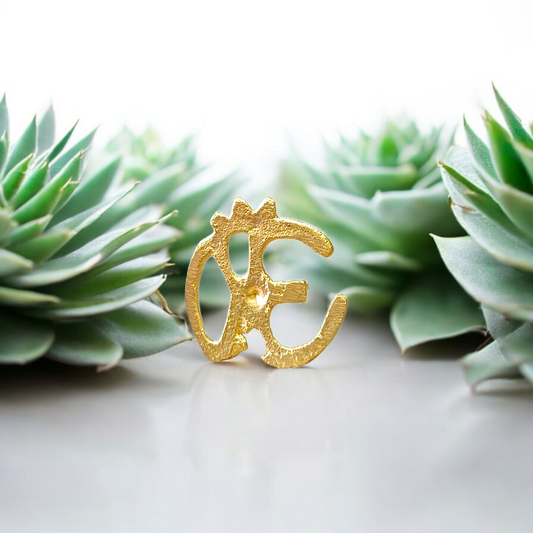 Brass Om Tilak Stamp – Forehead Thappa with Sacred ॐ Symbol for Puja and Meditation