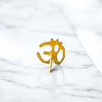 Brass Om Tilak Stamp – Forehead Thappa with Sacred ॐ Symbol for Puja and Meditation