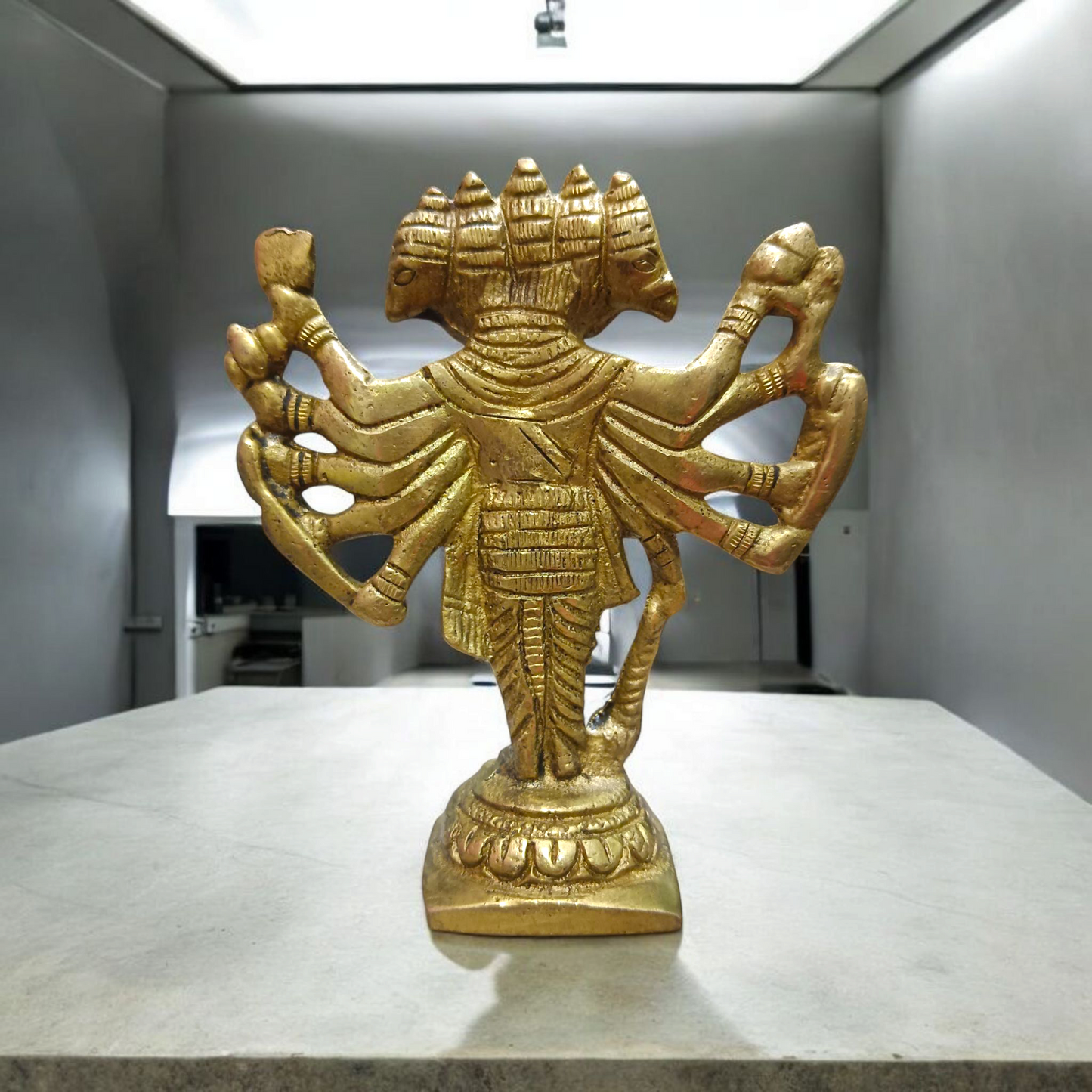 Brass Panchmukhi Hanuman Ji Murti | Bajrang Bali Statue | Malawala