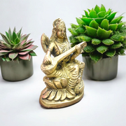 Brass Saraswati Murti | Maa Saraswati Idol | Malawala