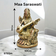 Brass Saraswati Murti | Maa Saraswati Idol | Malawala